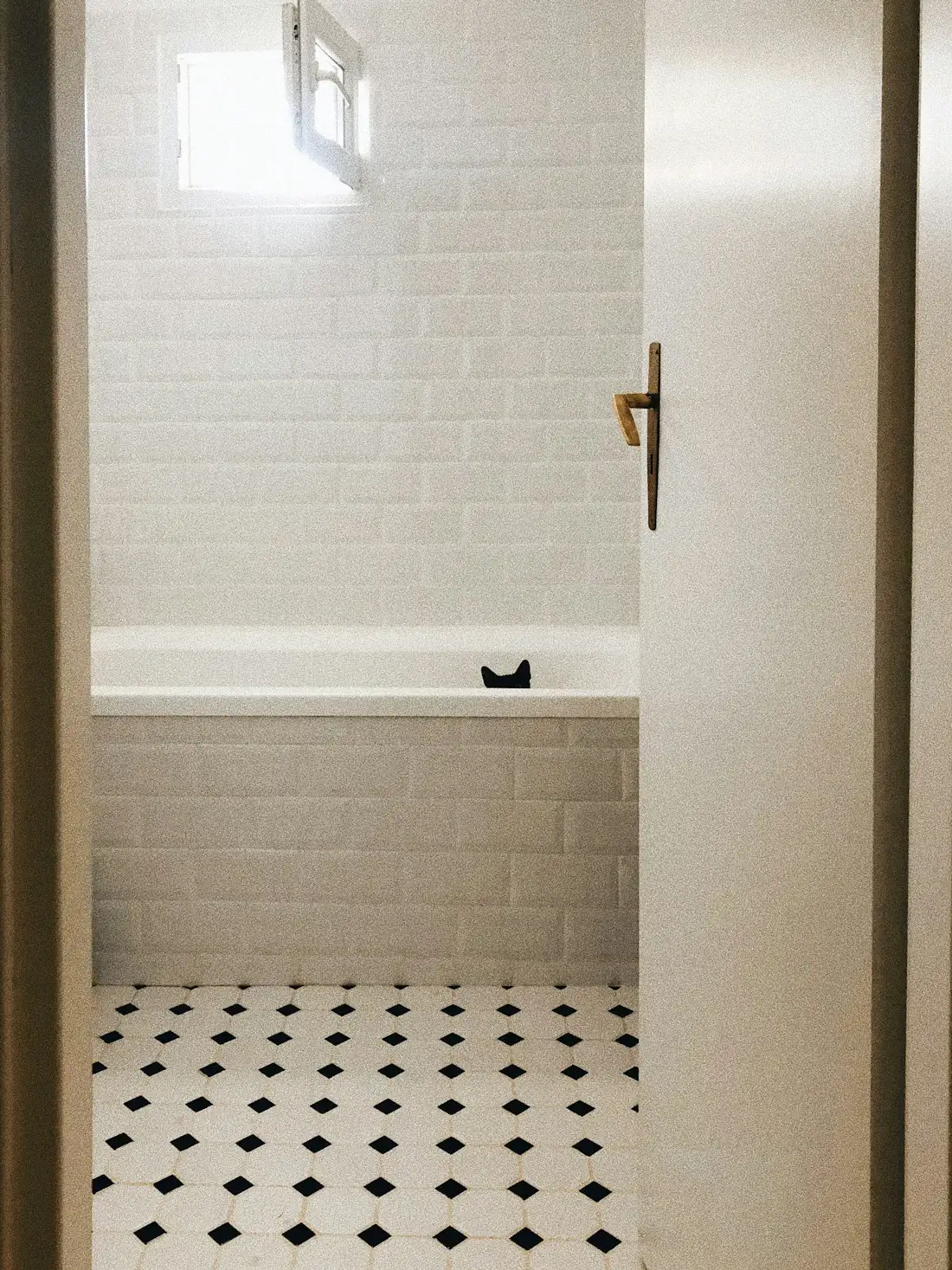 Octagon-and-dot mosaic — Unglazed porcelain mosaic